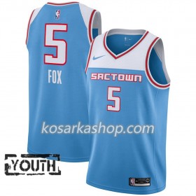 Dres Sacramento Kings De'Aaron Fox 5 Nike 2018-19 City Edition Plava Swingman - Dječji
